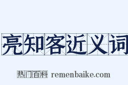 亮知客近义词是什么意思的图片